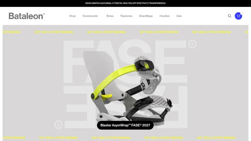 Tienda online de Bataleon Argentina hecha por Hellopadd